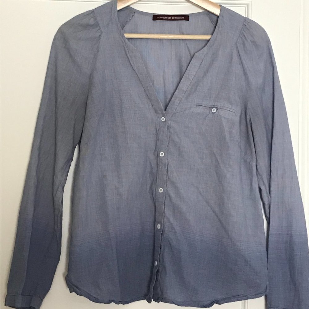 Comptoir Des Cotonniers Ombre Button Down Blouse